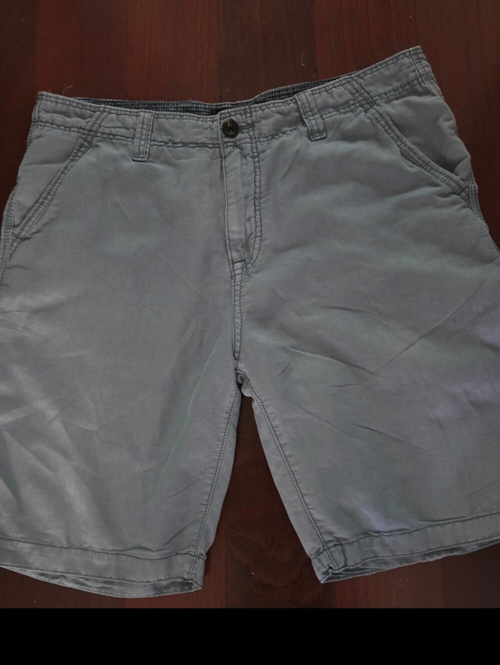 UNION Light Blue Gray  Shorts with Flap Pockets